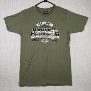 Harley Davidson Shirt Men's Medium Gray Mid-American Motorcycle Columbia MO NWT